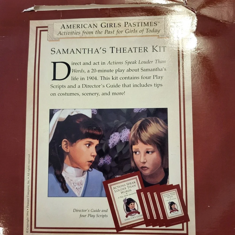 1994 Pleasant Co American Girl Pastimes Samantha's 1904 Theater Kit Complete